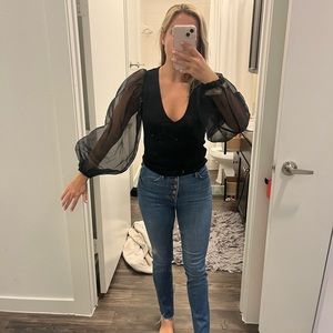Zara Bubble Sleeve Top
